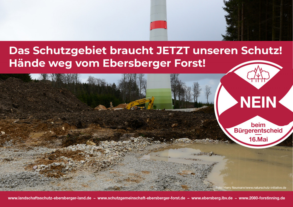 Windrad Baustelle im Wald