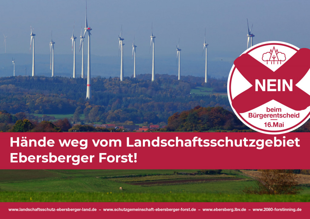 Hände weg vom Landschaftsschutzgebiet Ebersberger Forst!