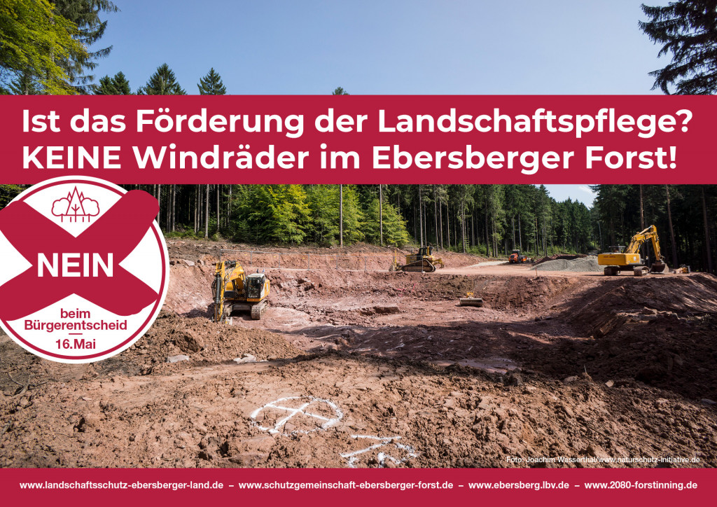 Windrad-Baustelle im Wald